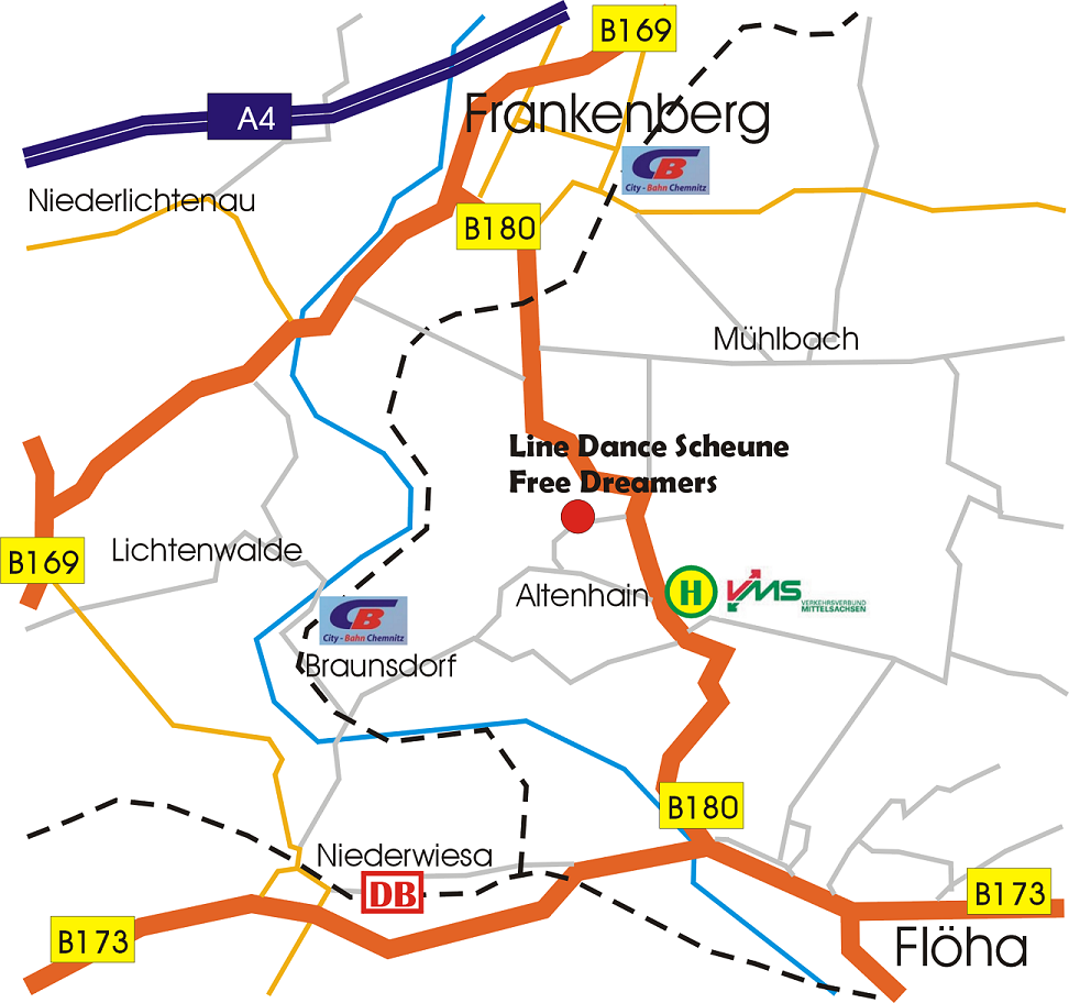 Anfahrt Altenhain Region